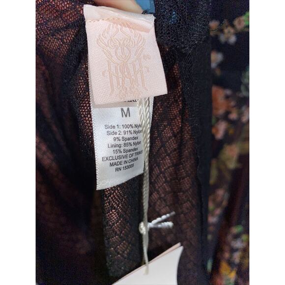 We Are HAH Make It A Double Reversible Lace & Mesh Butterfly Dragonfly Robe Med - Picture 7 of 9